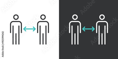 シンプルな人と人との関わりあいアイコン