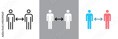 シンプルな人と人との関わりあいアイコン