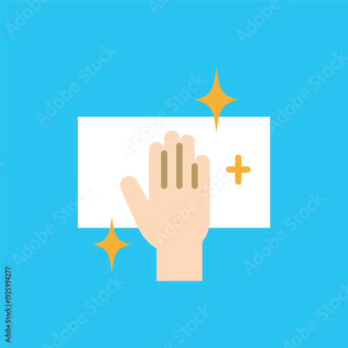 雑巾で掃除するアイコン