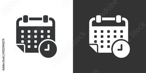 Calendar Schedule icon. Solid glyph series icon