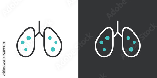 肺に病原菌が入ったアイコン