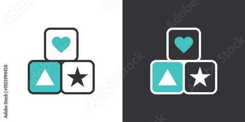 おもちゃのシンプルなカラーアイコン