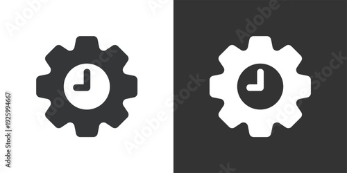Time Management icon. Solid glyph series icon