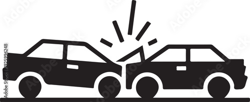 Car Accident Collision Icon Vector Illustration