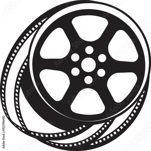 3D Perspective Film Reel Illustration