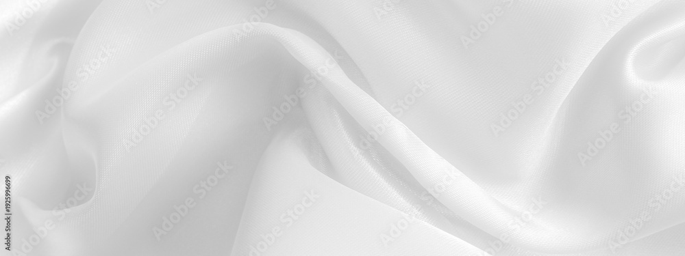 Fototapeta premium White fabric background. Cloth texture