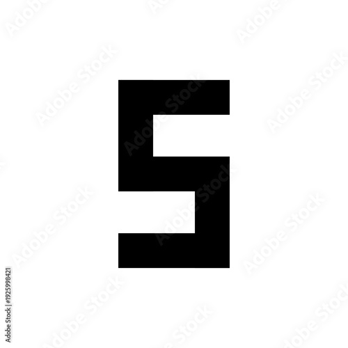 Free Download Minimal Bold S Letter Logo Design, Strong Geometric Monogram Icon for Tech Startup, Corporate Identity, Digital Brand, App Symbol and Modern Business Branding - GFXLoad