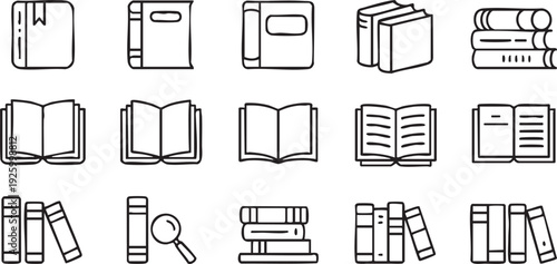 Publishing and Academic Book Vector Icon Pack