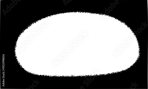 手書きのラフな楕円の背景フレーム素材