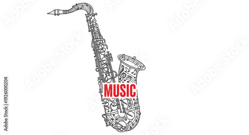 Saxophone music icon