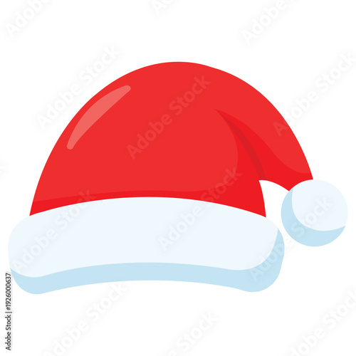 Holiday Cheer: A whimsical illustration of a classic Santa hat, ready to infuse any festive scene with joy and holiday spirit.