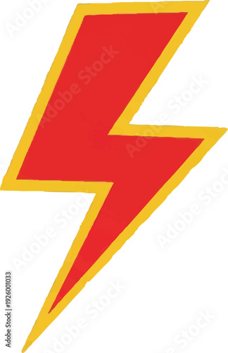 Black icons of thunder and flash lighting on a white background