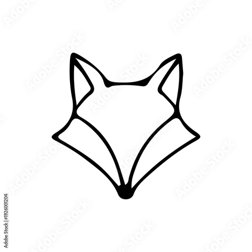 Minimalist Fox Head Outline