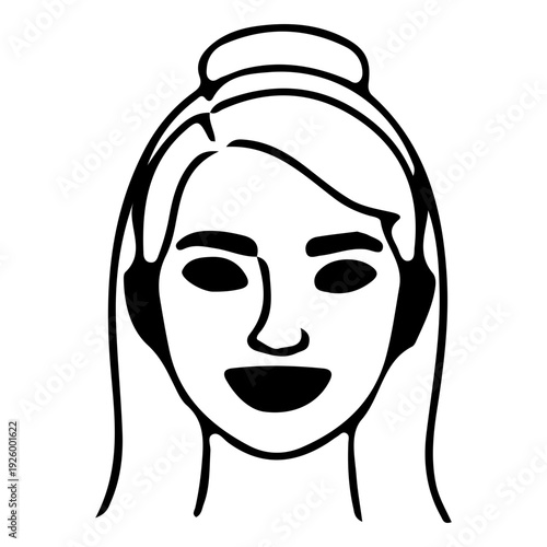 Female Face Line Avatars
