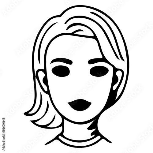 Female Face Line Avatars