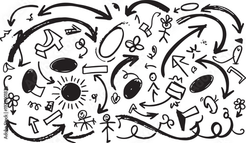 Perfectly seamless pattern, vector repeated abstract african texture. Tribal shapes background, black and white monochrome wallpaper