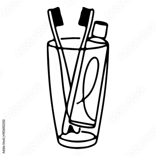 Toothbrush and Paste Icon