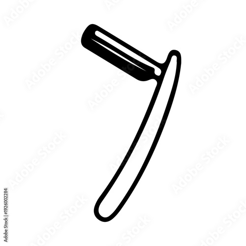 Straight Razor Icon Outline