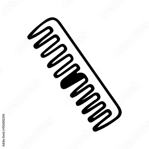 Doodle Hair Comb Icon