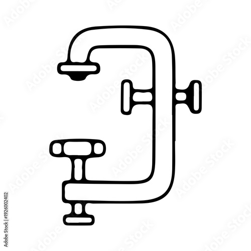 C-Clamp Illustration Icon