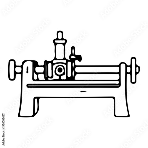 Vintage Lathe Machine Icon