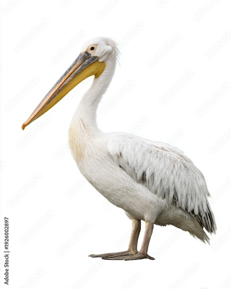Fototapeta premium Graceful white pelican standing proudly.