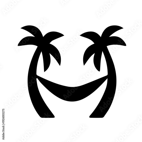 Hammock Between Palm Trees