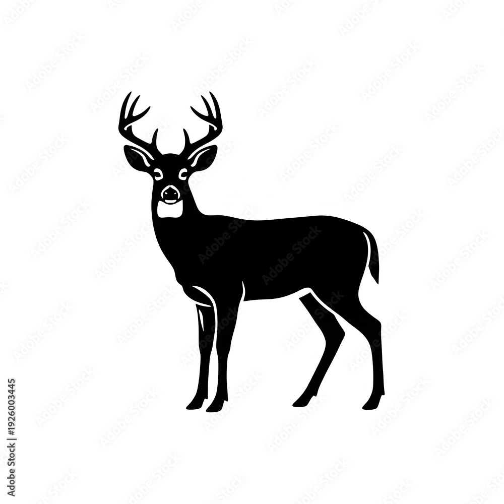 Obraz premium deer silhouette vector