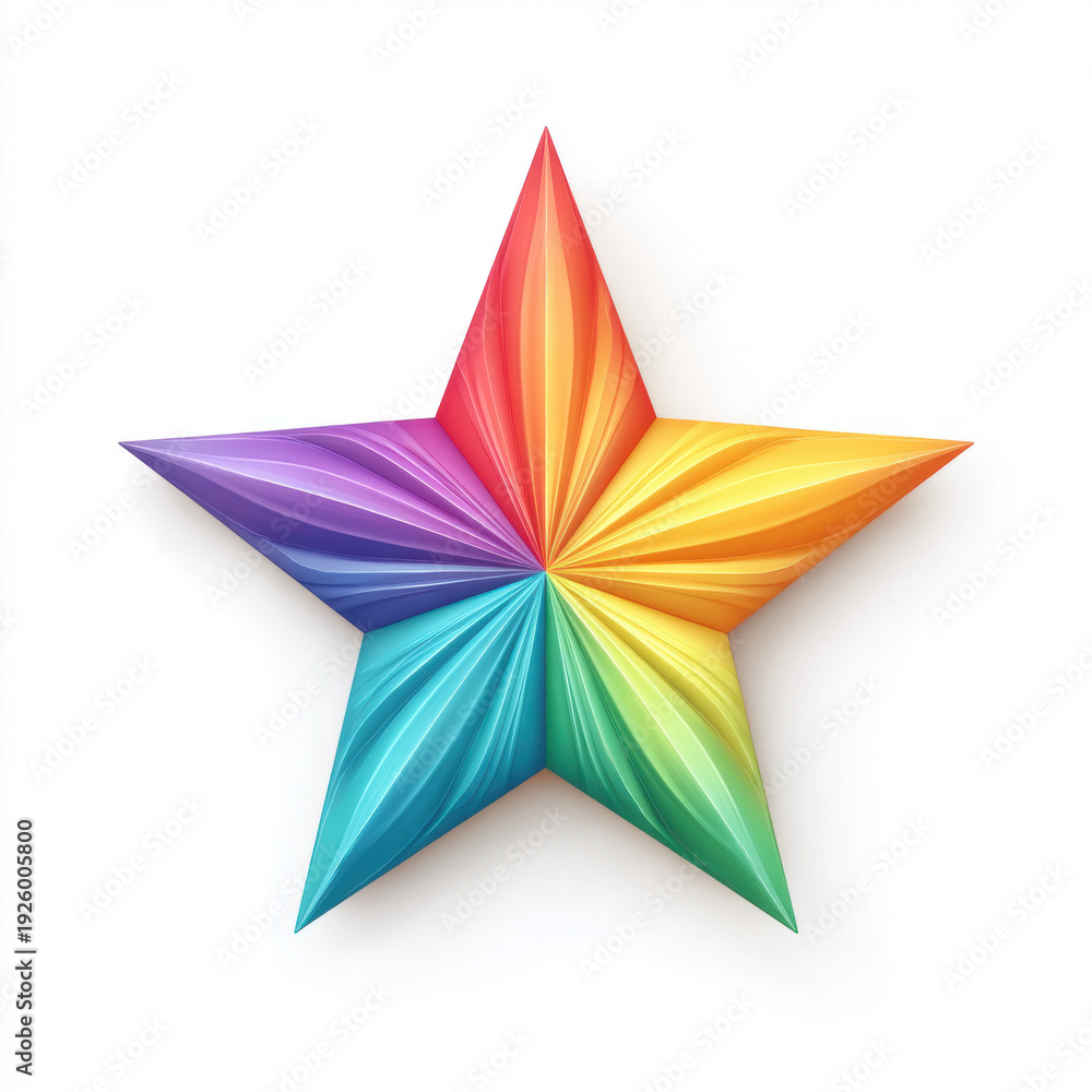 Obraz premium Rainbow star with vibrant colors celebrates pride and lgbtq month spreading joy and unity in bright festive design