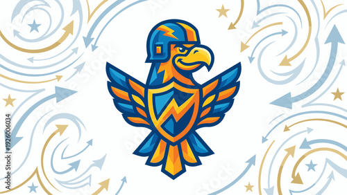 Fierce Eagle Mascot Logo for Sports Teams, Brands & Gaming - Dynamic Design