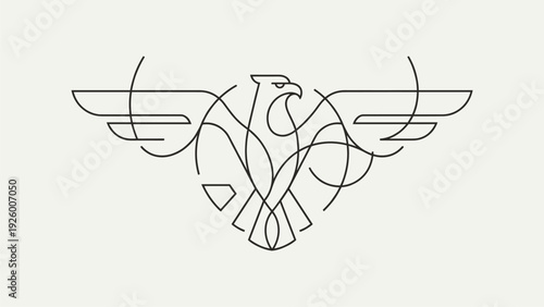 Minimalist Eagle Logo Design, Modern Abstract Bird Emblem for Business Branding
