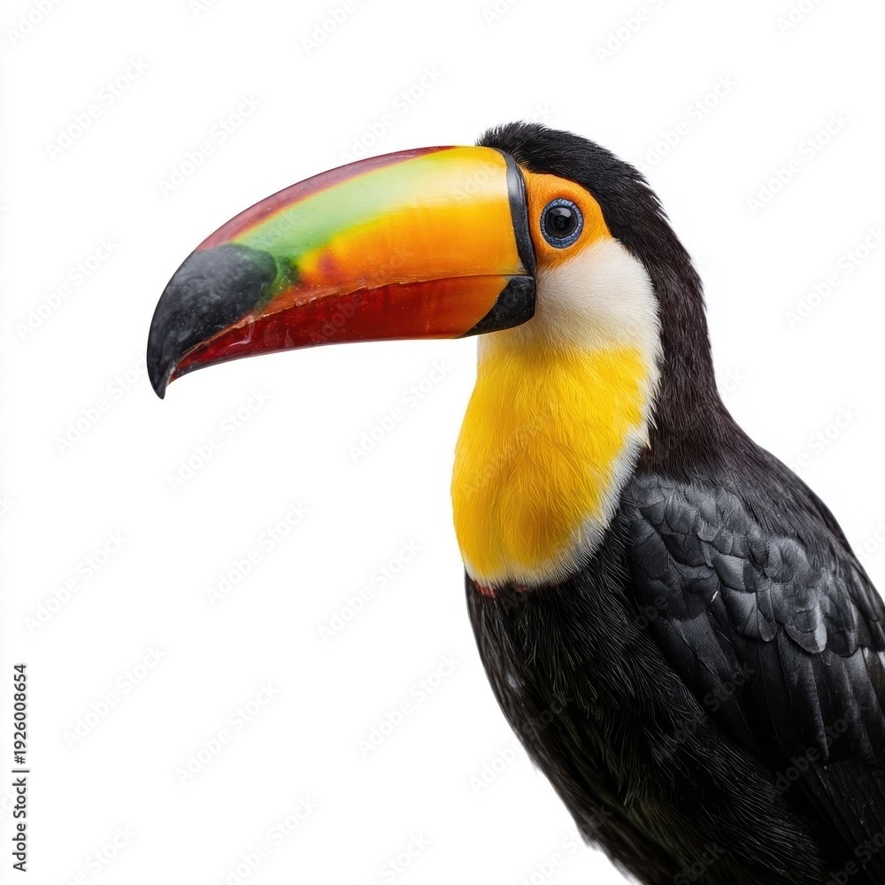 Fototapeta premium Colorful toucan with striking beak.