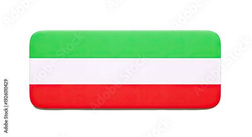 Abstract Rectangle with Green, White, and Red Stripes