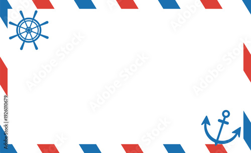 トリコロールフレーム背景イラスト素材