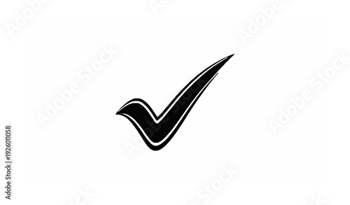 Free Download Abstract One Line Check Mark Logo Minimal Work Done Symbol Vector Design - GFXLoad