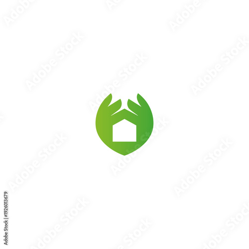 Care home logo icon flat vector design