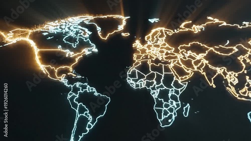 Digital Connection Across USA: Futuristic Data Stream