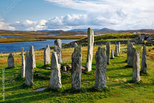 Schilderij op canvas Tursachan prehistoric stones at Callanish, isle of Lewis, Scotland
