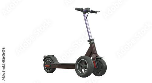 Electric Scooter with Purple Handlebars and Brown Frame