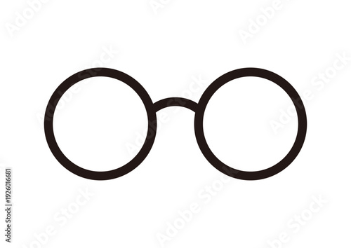 丸いメガネのイラスト