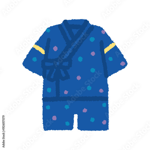 甚平 子ども イラスト 夏祭り 男の子 和装 手描き シンプル
