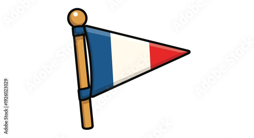 France Flag Vector Illustration, Patriotic Design, National Symbol, for Travel, and Culture.