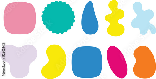 Colorful Abstract Organic Shapes Collection