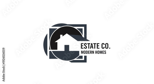 Estate Company Logo - Modern Homes Branding and Design Concept.