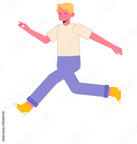 cartoon character running