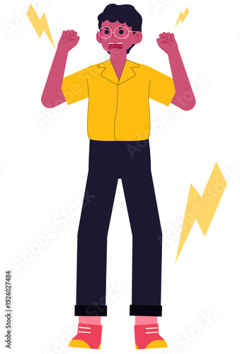 painter with paint roller