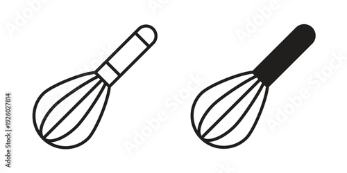 Beater icon, line symbols on white background. EPS10