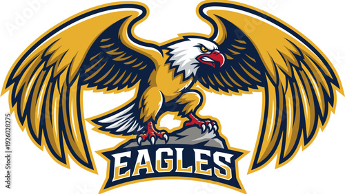 Fierce Eagle Mascot Logo Design for Sports Teams & Brands | Bold Emblem