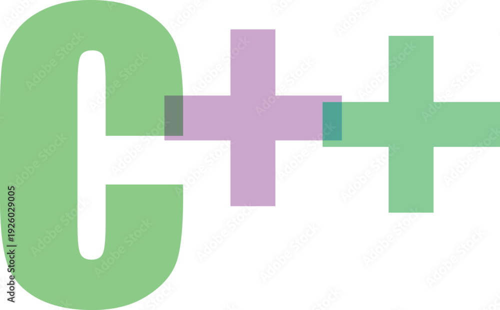 Obraz premium C++ Programming Language Logo Vector Illustration
