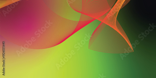 YellowGreen Glowing magenta, black, and YellowGreengradient waves flowing across a dark grainy background with soft luminous highlights, ideal for modern header, banner, and poster designs.